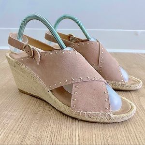 Maypol Wedge Espadrille Sandal Crisscrossed Bands